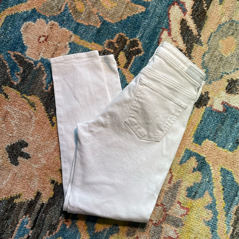 AG Jeans - white - The Stevie Ankle -  slim straight ankle jean.